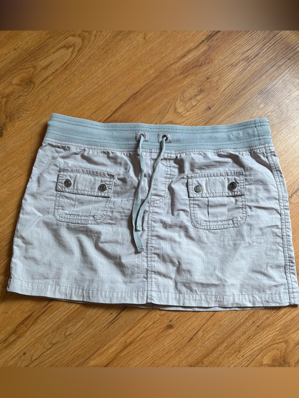 Gray Cargo Mini Skirt